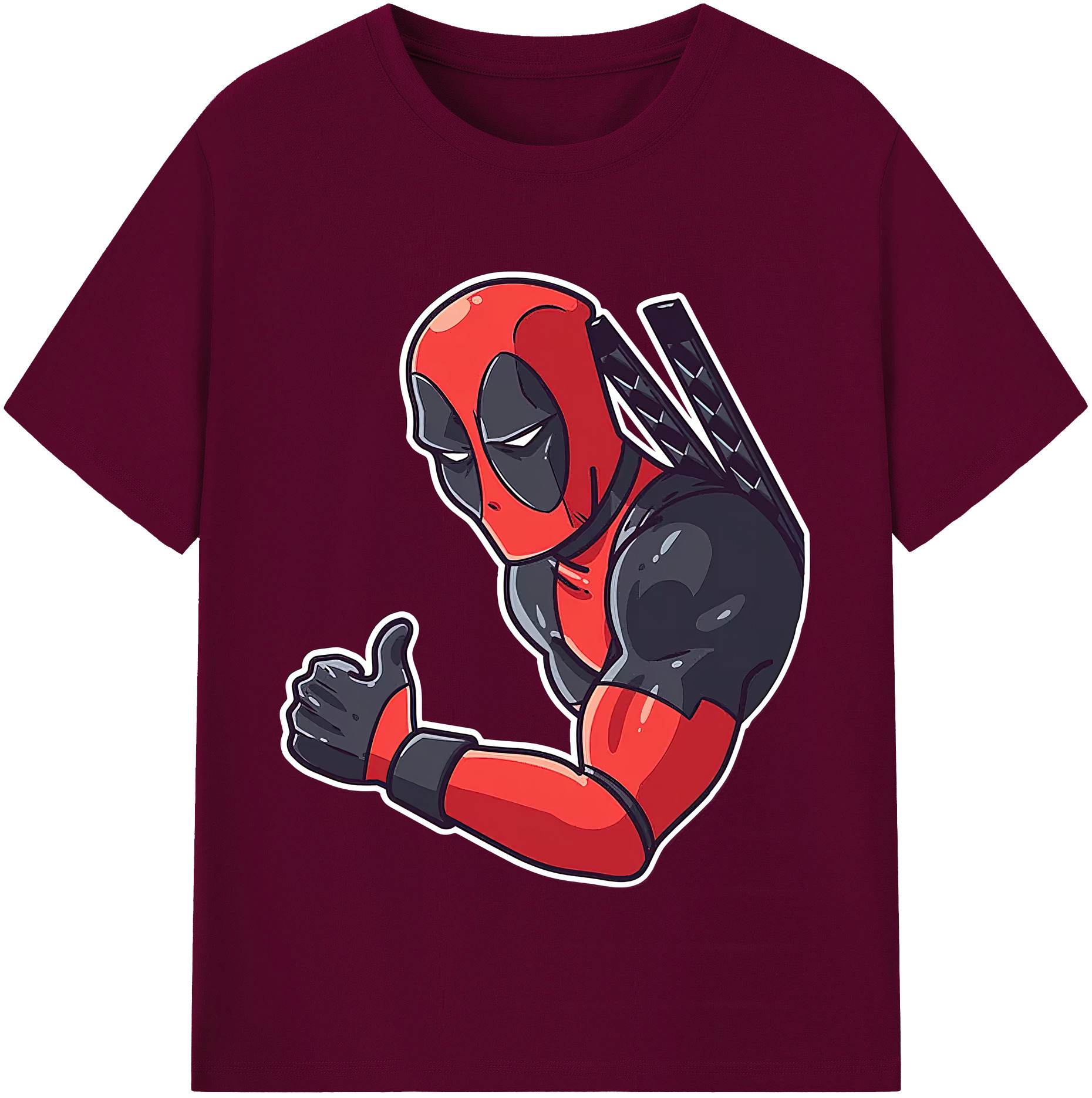 （画像用） Deadpool デッドプール レディースカジュアルプリントTシャツ（綿100％）